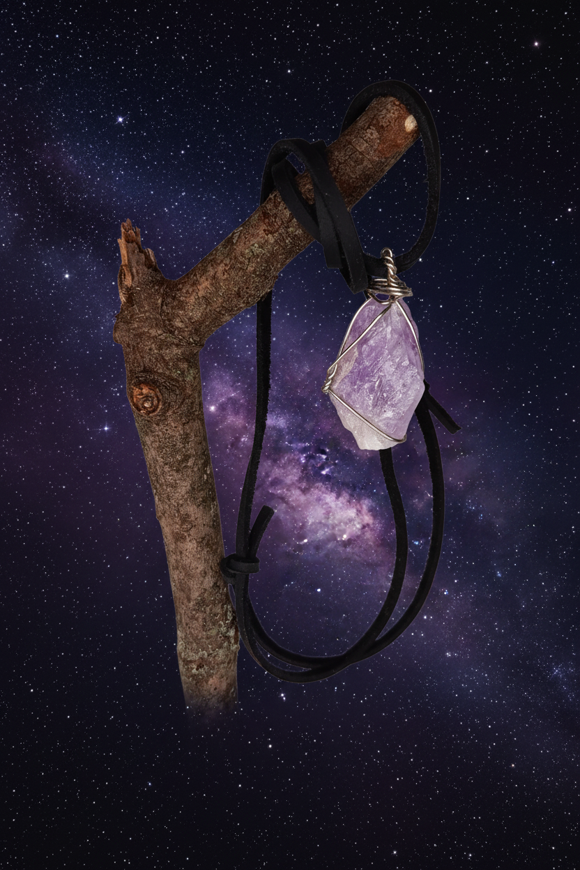 Handmade Amethyst Crystal Pendant