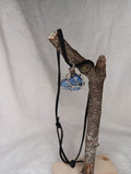 Handmade Blue Crystal Wire-Wrapped Pendant