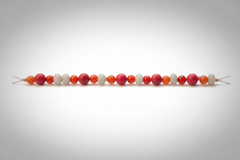 Red Jasper Beaded Stretch Bracelet