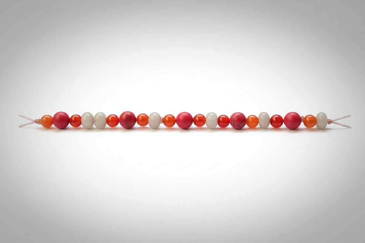 Red Jasper Beaded Stretch Bracelet