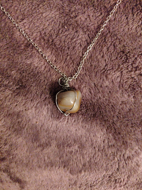 Carnelian Wire-Wrapped Spiritual Necklace