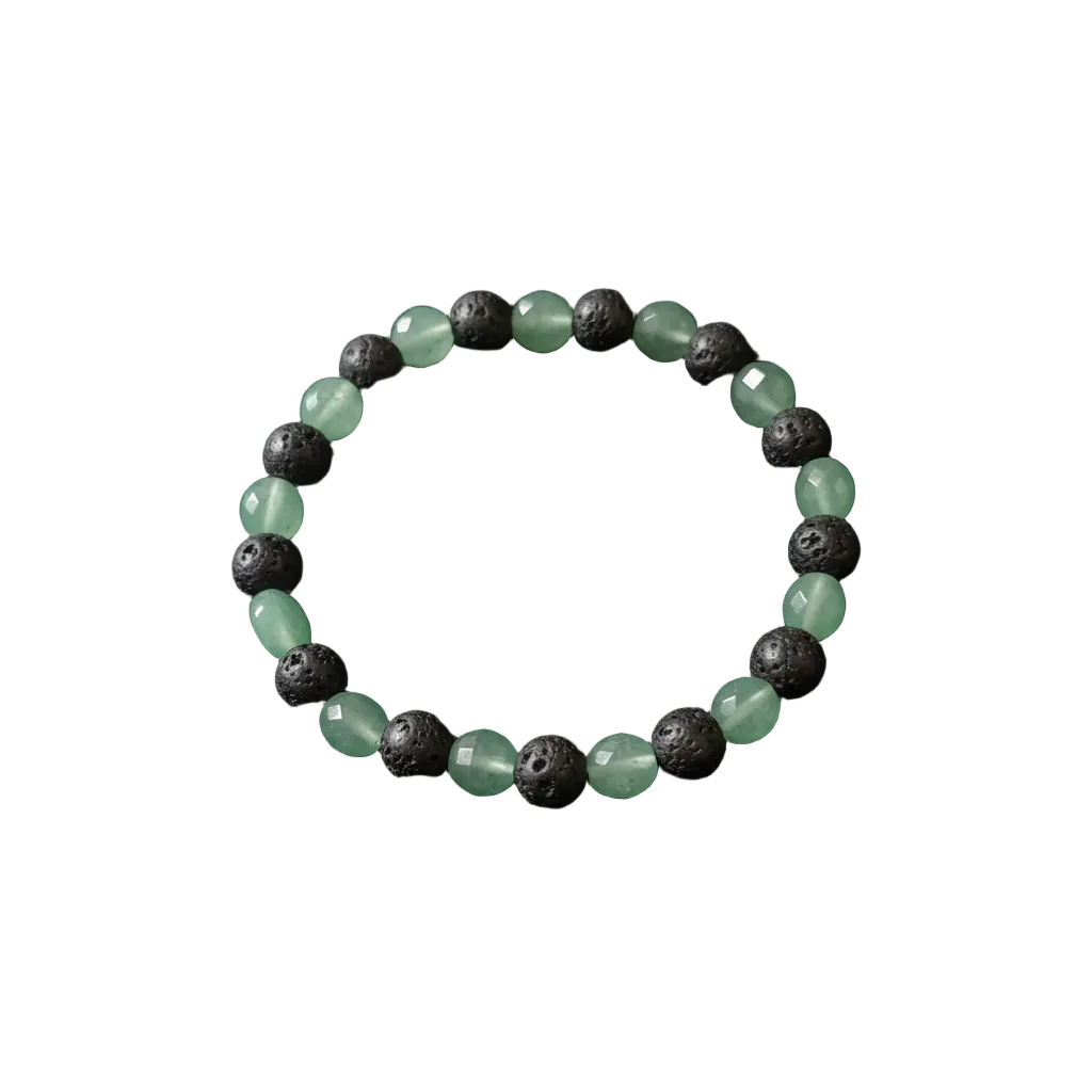 Green Aventurine & Lava stone